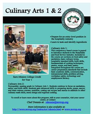 Culinary Arts 1 & 2 Flier